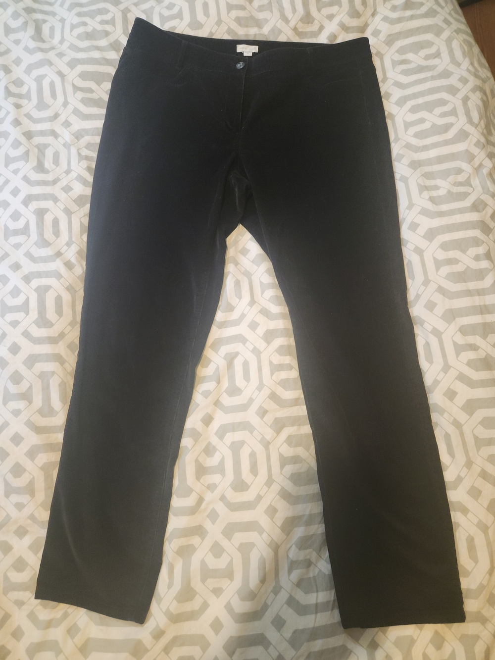 J. Jill Classic Black Velvet Trousers Size 14